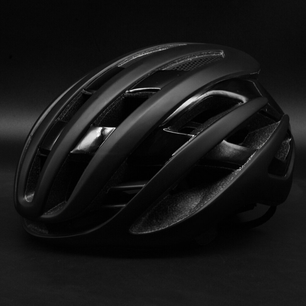 Aero Bicycle Helmet Air Spin Road Cycling Helmet Eps Men's Women Ultralight Mountain Bike Comfort Safety Casco Ciclismo: Matt Black