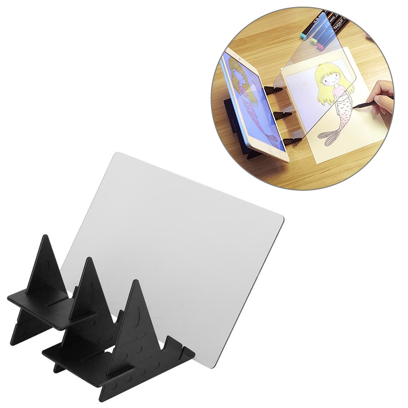 Sporingsprojektion optisk tegnebræt skitse spejlvendt kopibord refleksion lys billedebræt med mobiltelefonbeslag