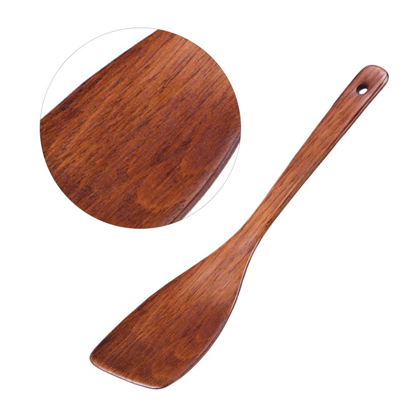 1 Pc Milieuvriendelijke Huishoudelijke Hout Non-stick Pan Spatel Schop Rijst Lepel Kookgerei Turner