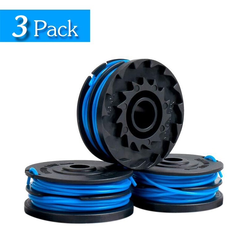 3 Pack Greenworks 0.065 Inch Dual Line String Trimmer Replacement Spool: Default Title