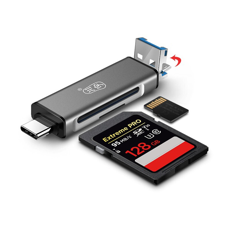 Kawau 3.0 Otg Kaartlezer Type C Usb Microusb Adapter Met Micro Sd-kaart/Sd-kaartsleuf C350 Geheugenkaart reader Voor Mobiele Telefoon