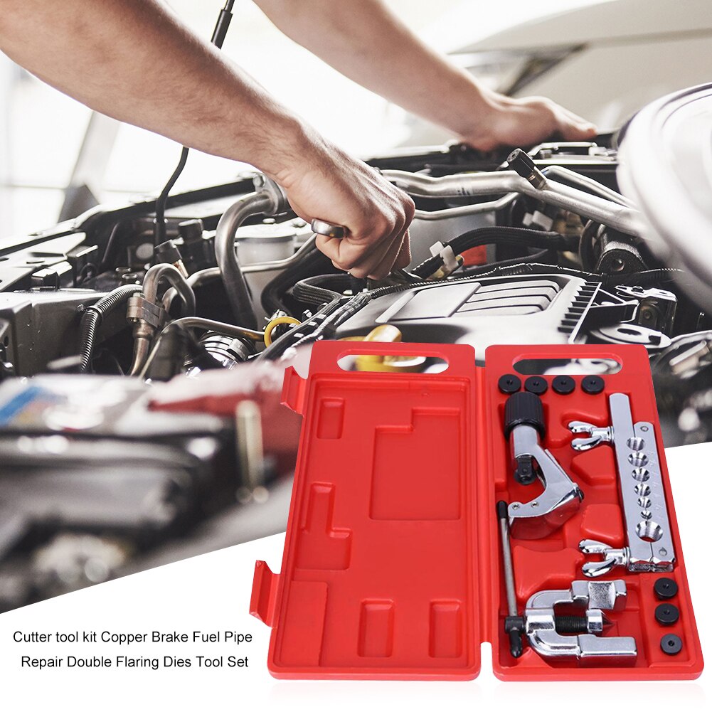 Universal Durable Metal Fuel Pipe Repair Double Flaring Die Cutter Tool Kit For Refrigeration Car Repair Combination Suit