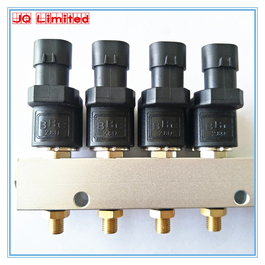 LPG CNG gas Rail Injector 2.8 OHM Common Injector Rail and accessories for BRC gas system