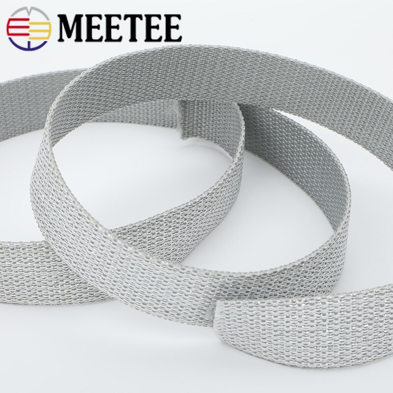 Meetee 4M 25/30/40Mm Nylon Jacquard Singels Rugzak Band Huisdier Kraag Tape Riem Diy Zak kledingstuk Band Naaien Kant Lint Accessoires