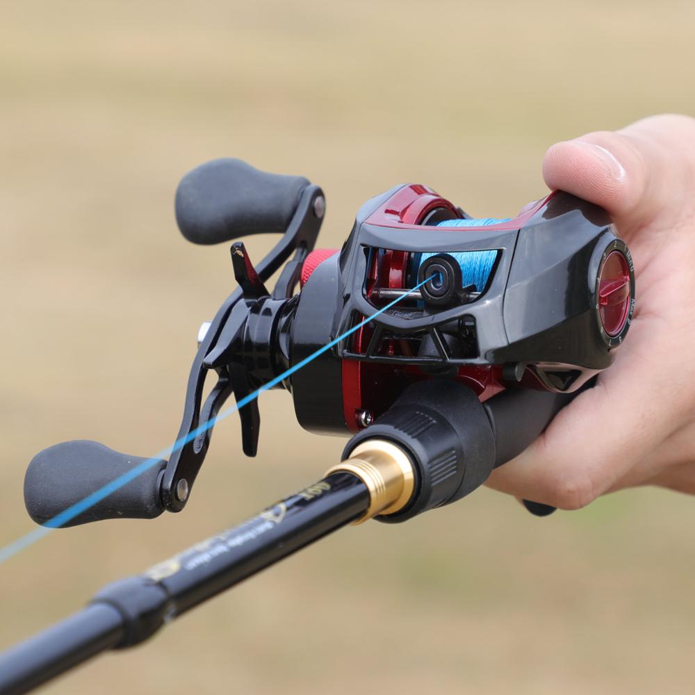 Sougayilang 1.8-2.4m teleskopisk casting fiskeri combo bærbar ultralet stang og fiskehjuls fiskegrej med 7.1:1 gearforhold