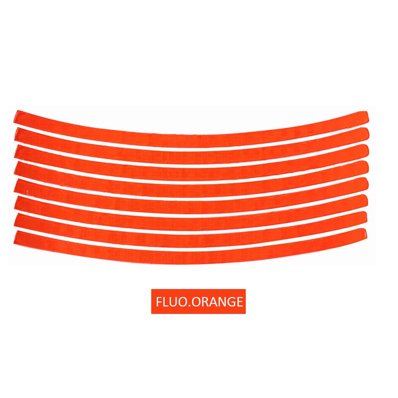 VOOFENG High Intensity Reflective Sticker for Bicycle Wheel Sticker Road Safety Self-Adhesive Backing: Fluo.Orange