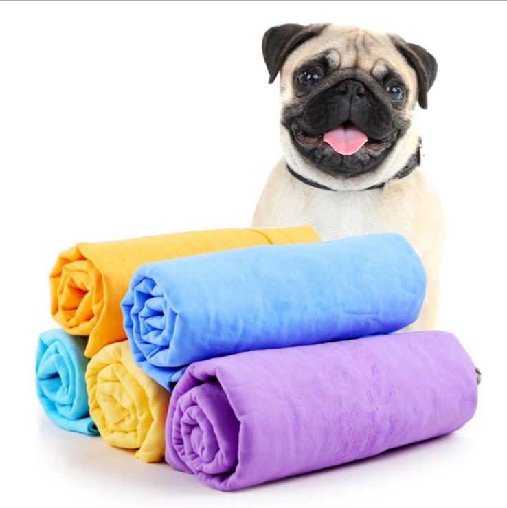 Toalla de ante de imitación para mascotas, toallitas de PVA de gran absorción de agua, suaves y limpias, para pelo mágico y seco, multifunción, para coche