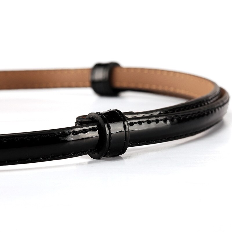 Dames meisjes tailleband tailleband kleurrijk imitatieleer smal dun skinny jurk riem zwart/geel/roze/rood