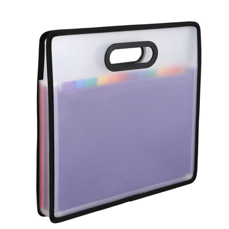 Accordion Expanding File Folder A4 Paper Filing Cabinet 12 Pockets with 100 Pvc Plastic Cards Plastic Business Cards