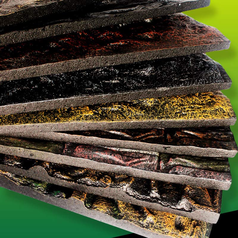 3D Schiuma Roccia di Pietra Acquario sfondo Bordo Decorazione Bordo della Gomma Piuma per Rettile Serbatoio di Pesce 60x45cm J2Y