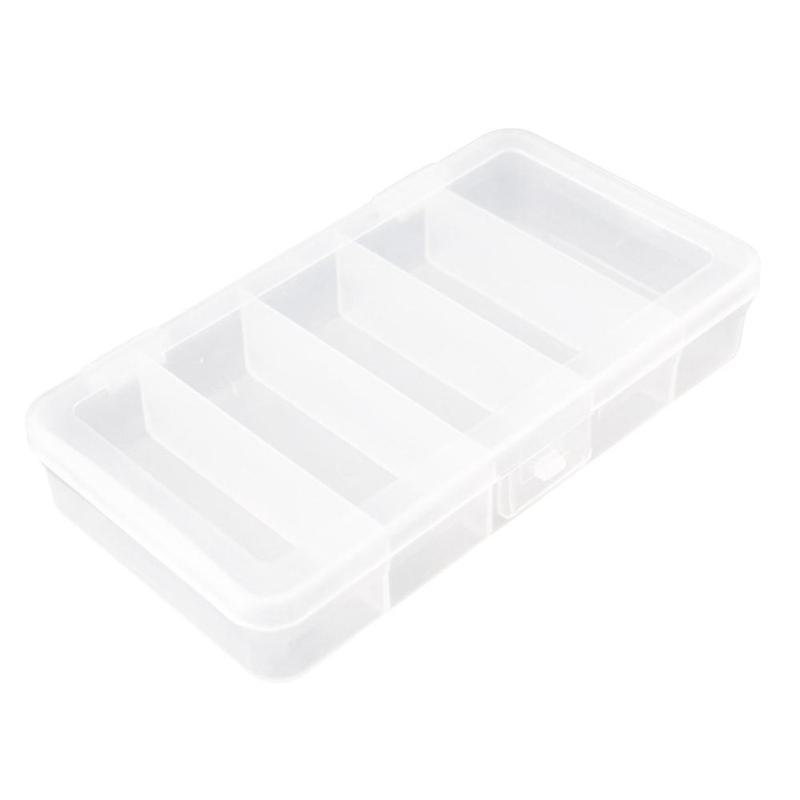 5 Compartments Storage Case Box Fishing Lure Transparent Fishhook Box Spoon Hook Bait Tackle Box Fish Accessory Box Container