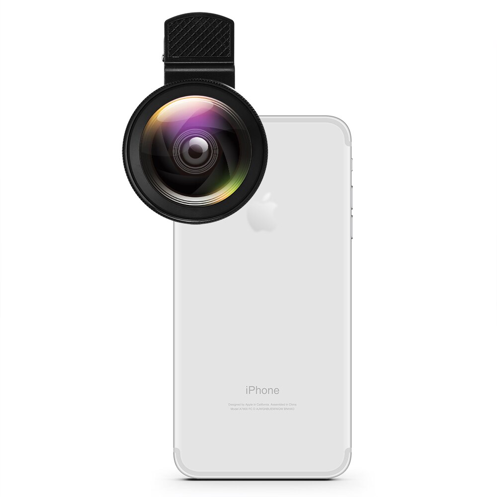 Mobile PhoneCamera Lens For IPhone Huawei Samsung Xiaomi 0.45X Wide Angle Len&12.5X Macro HD Camera Lens 2 In 1 Clip-On Lens