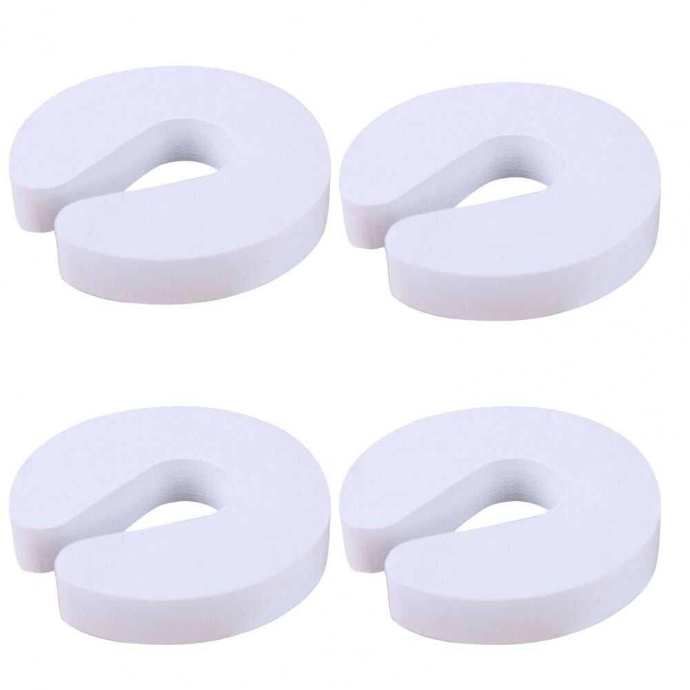 4Pcs Household Door Buffer High Elasticity Door Stopper Home Improvement C Shape Doorstop for Protecting Children Safe Stopper: White