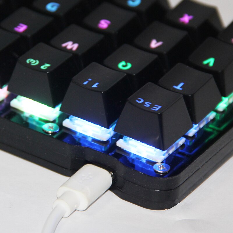 Gateron Cherry Switch 23 Key Macro Keyboard Programming Mechanical Keyboard RGB Backlight Programmable Gaming Laptop MAC Windows