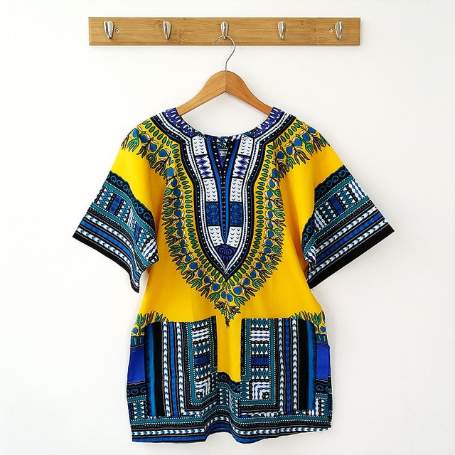 Afrikaanse Traditionele Print Katoen Dashiki T-shirts T-shirt T-shirt Voor Mannen Vrouwen Unisex Korte Mouw Afrika Kleding Tops