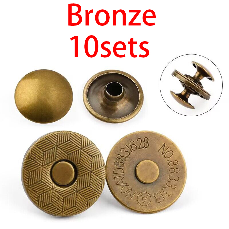 10sets 10mm 14mm 18mm Magnetic Snap Fasteners Clasps Buttons Handbag Purse Wallet Craft Bags Parts Accessories Adsorption