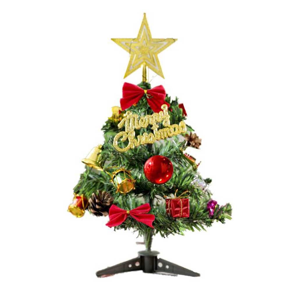 Kerstboomversiering met licht 30cm kerstversieringen desktop mini kerstboomversiering
