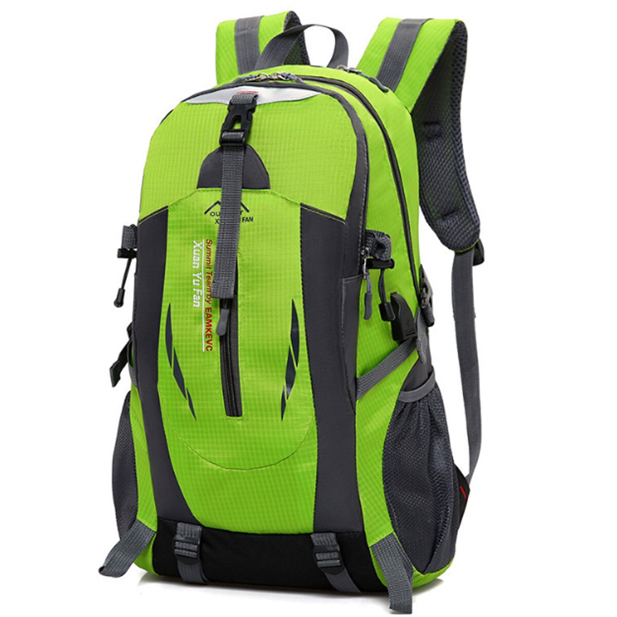 Unisex Large Nylon Backpack Travel Hiking Camping Waterproof USB Port Hiking Bag Outdoor Cycling Bags Men Women Sports Bag 50L: Green