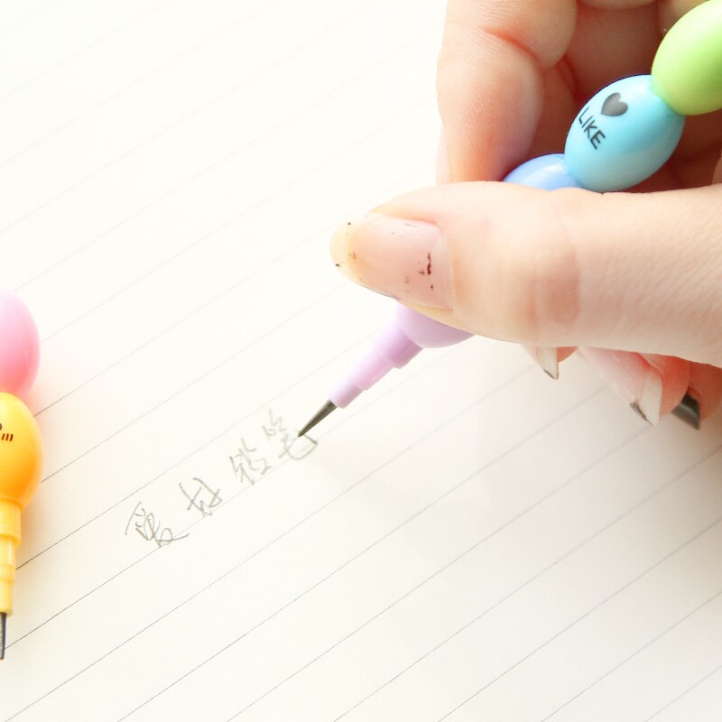 2 pièces/ensemble coloré petit bonbon haricot crayon écriture dessin crayon école fournitures de bureau étudiants enfants papeterie