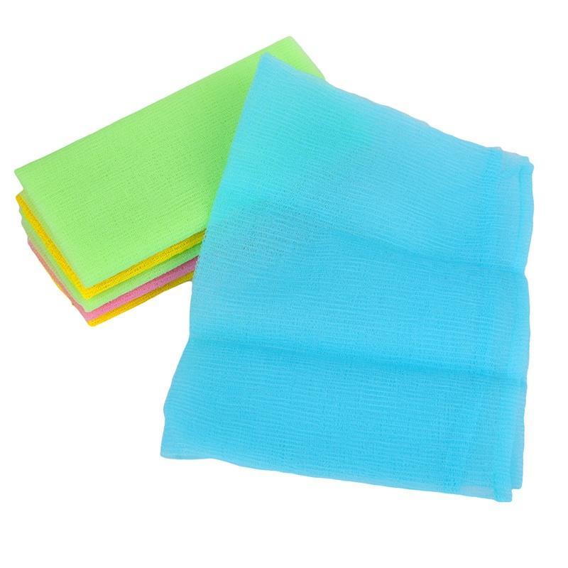 Nylon mesh badekar bruser kropsvask ren eksfoliere pust skrubbe håndklæde klud skrubber sæbeboble til badet som loofah 1pc