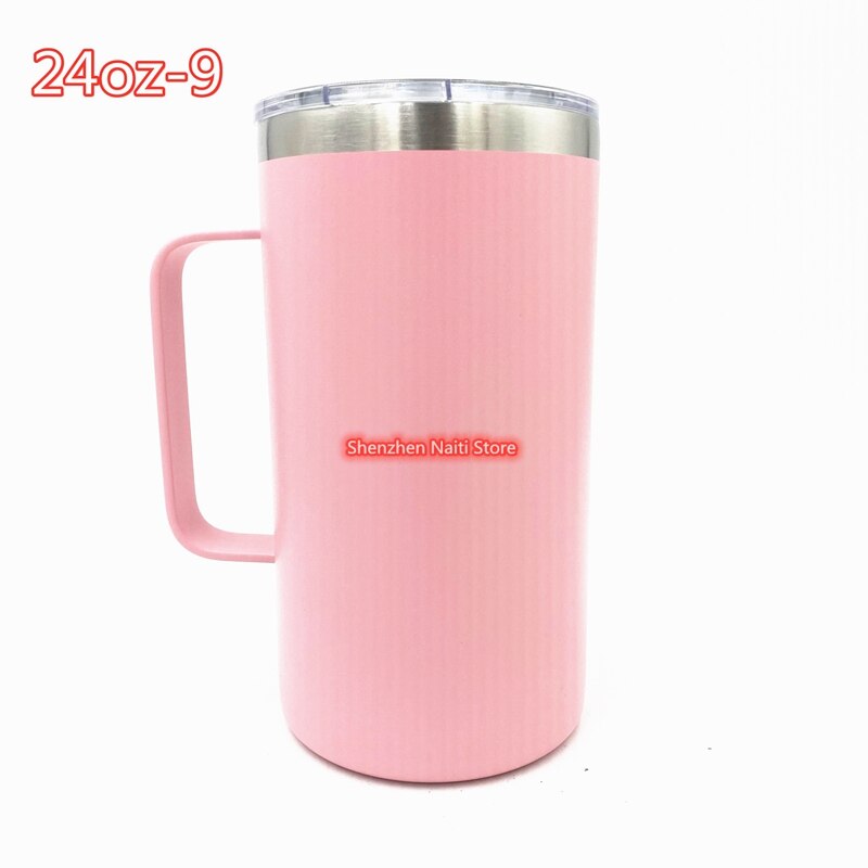 Coffee Mug with Handle, 24oz Insulated Stainless Steel Coffee Travel Mug, Double Wall Vacuum Reusable Coffee Cup with Lid: 24oz-9