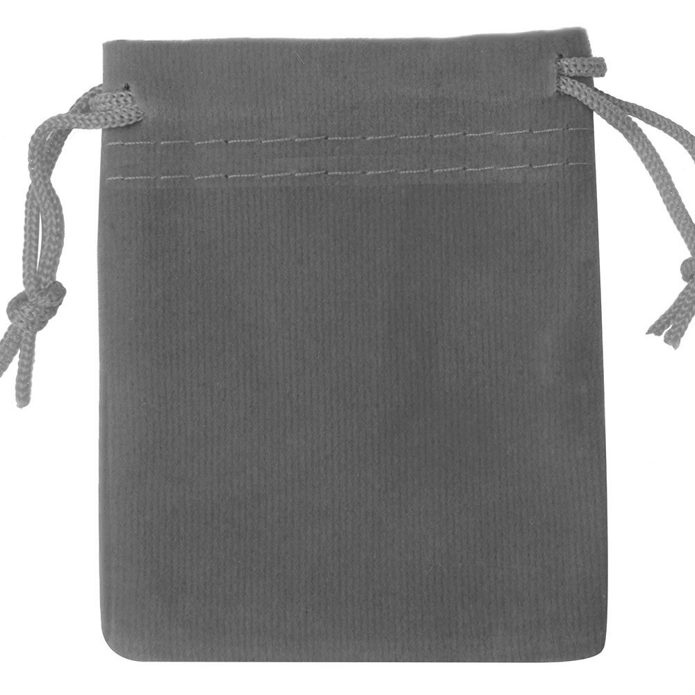 25 st/lot 7 x 9cm smyckesförpackningar sammetspåsar displayförpackning förvaring bröllopsgodispåsar med dragsko: Grå