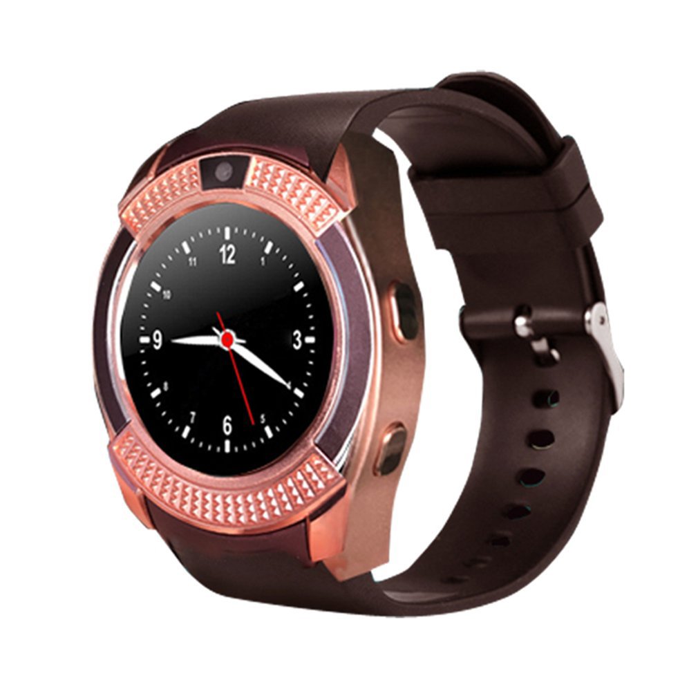 Wasserdichte Intelligente Uhr Männer mit Kamera Bluetooth Smartwatch Schrittzähler Herz Bewertung Monitor Sim Karte Armbanduhr: Rose