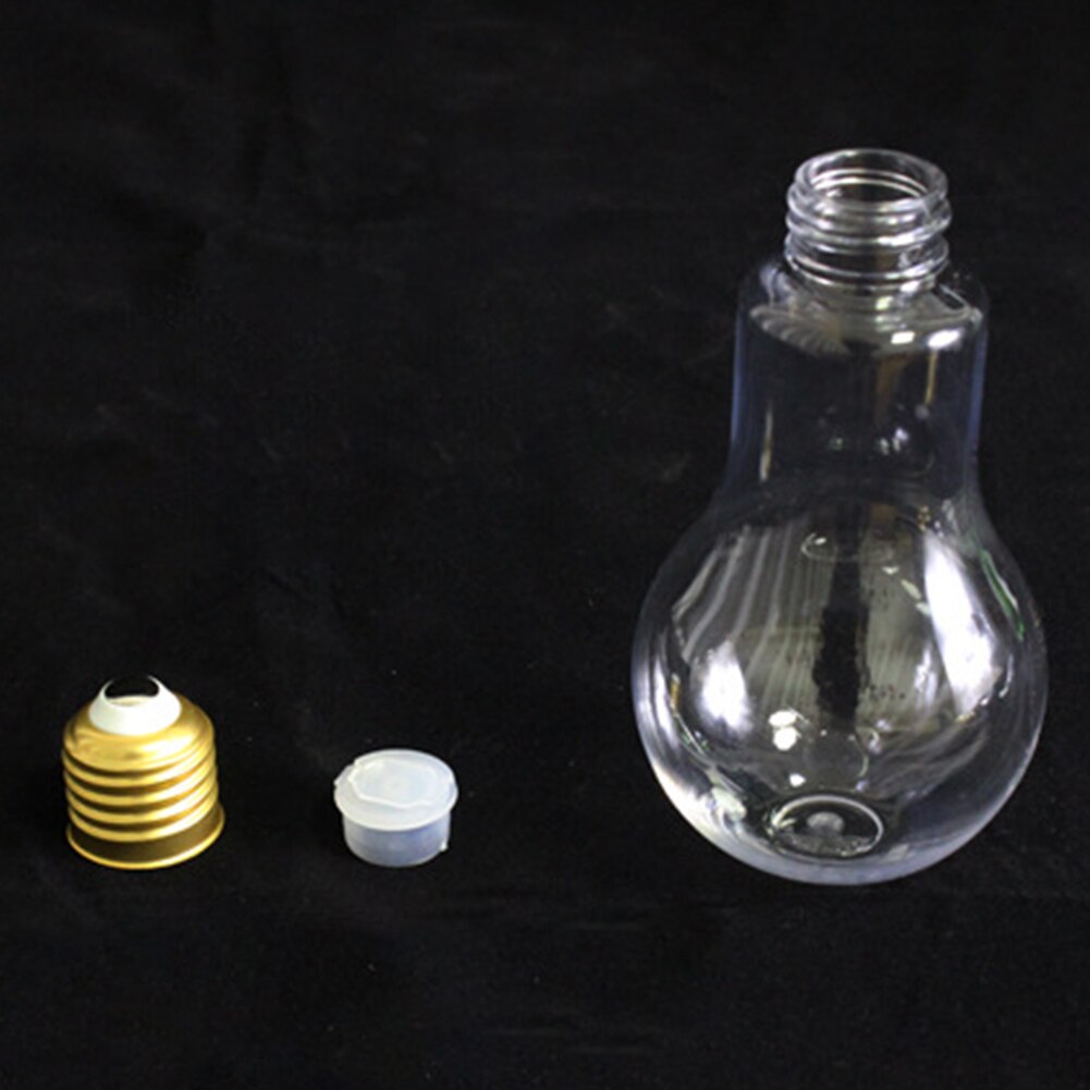 300/400/500 Ml Draagbare Leuke Lekvrije Melk Sap Led Gloeilamp Water Fles Plastic Sap fles