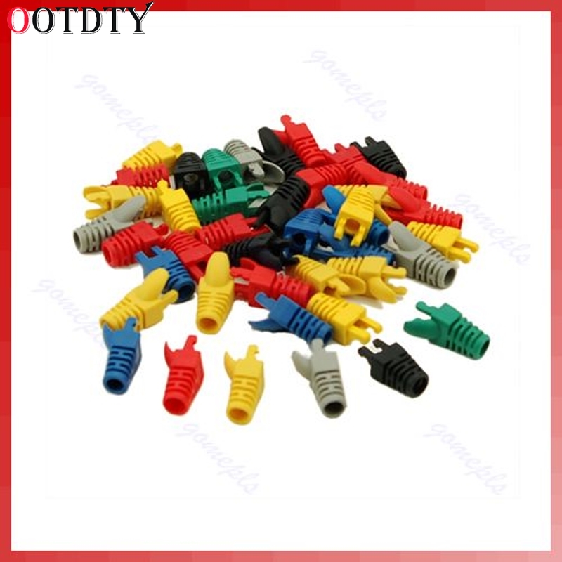 Mode 10/20 Stuks RJ45 Connector CAT5E CAT6 RJ45 Ethernet Netwerk Kabel Trekontlasting Boot Stekkers Beschermen Boot Caps