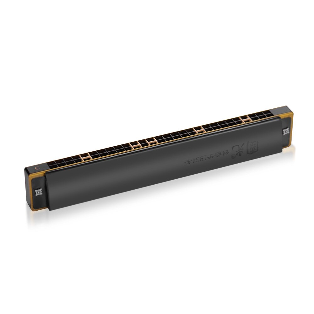 28 Gat Breed Scala Harmonica Sleutel Van C Tremolo Harmonica Mouthorgan Professionele Wind Instrument Zwart/Goud/Zilver