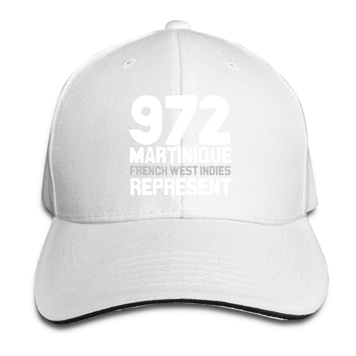 Martinica, FWI, 972 Represent Essential-gorra de béisbol para hombre y mujer, gorro de béisbol R330 hip hop, novedad: Blanco