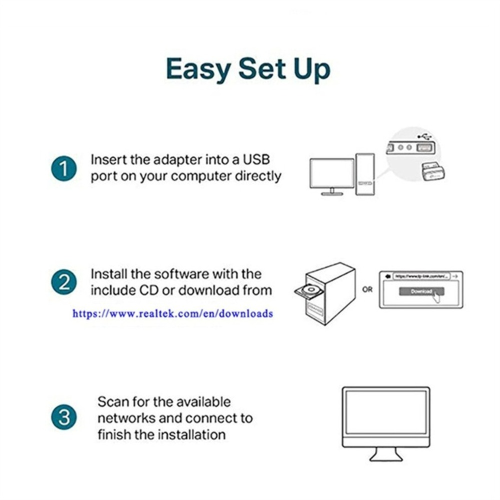 WeeVnn 150M 300M Network Card WiFi Wireless Adapter 802.11n WIFI USB Adapter With Antenna Suitable For Laptop Desktop Computer