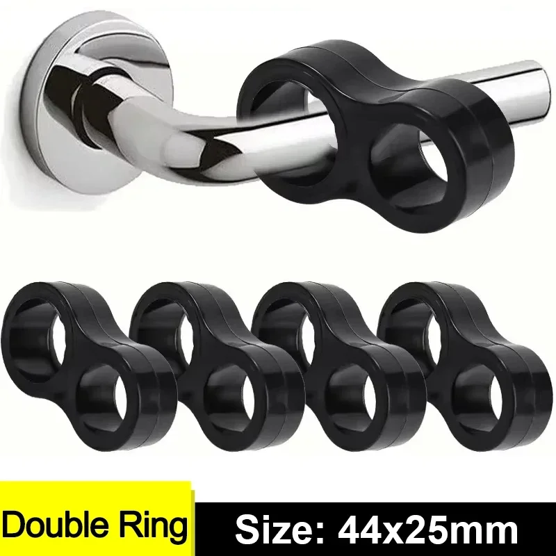 1/20x Handvat Deurstopper Ponsvrije Handvat Bescherming Buffer Pad Transparant Ronde Huishoudelijke Muur Anti-Collision Beschermd Pad: S / Black
