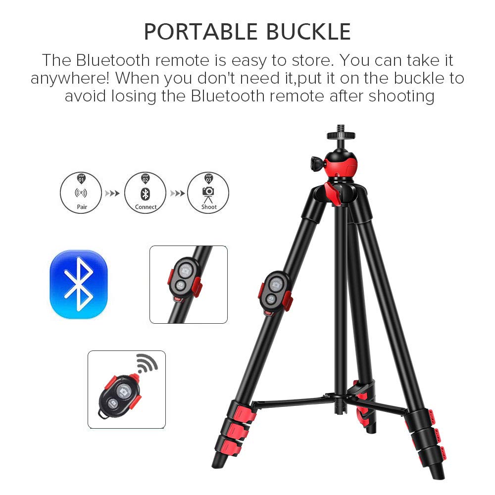 ZOMEI Phone tripod lightweight mini tripode Bluetooth Remote control smartphones clip for phone projector telescope