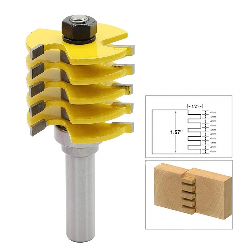 HS outils langue et rainure doigt Joint routeur Bit bois burin fraise fraise pour tiroir plancher armoire porte