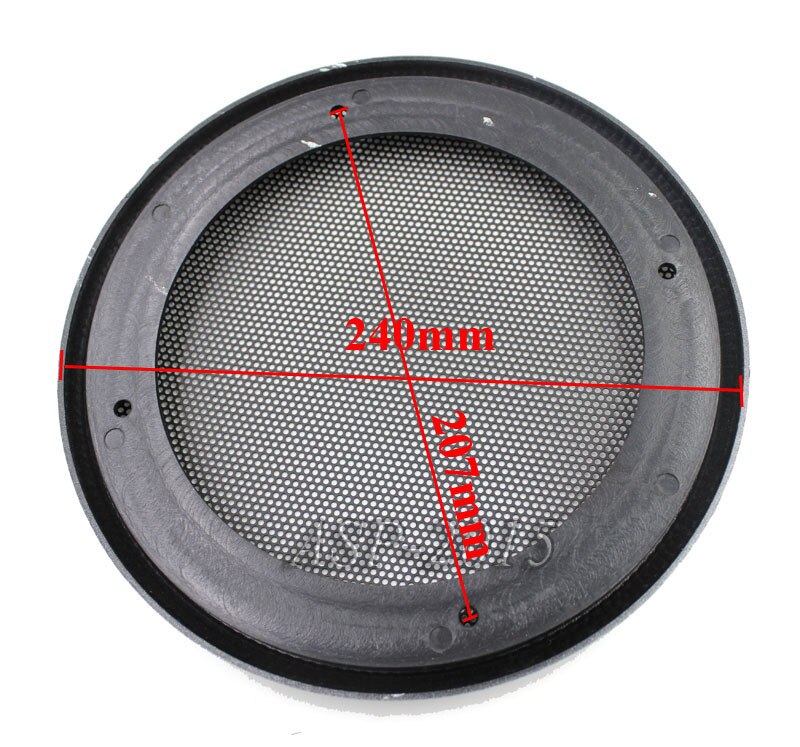 Wlke 2 Stuks 8 "Speaker Coaxiale Staal Sub Mesh Grills Cover Woofer Cover 240 Mm Zwart Frame auto Metalen Speaker Cover