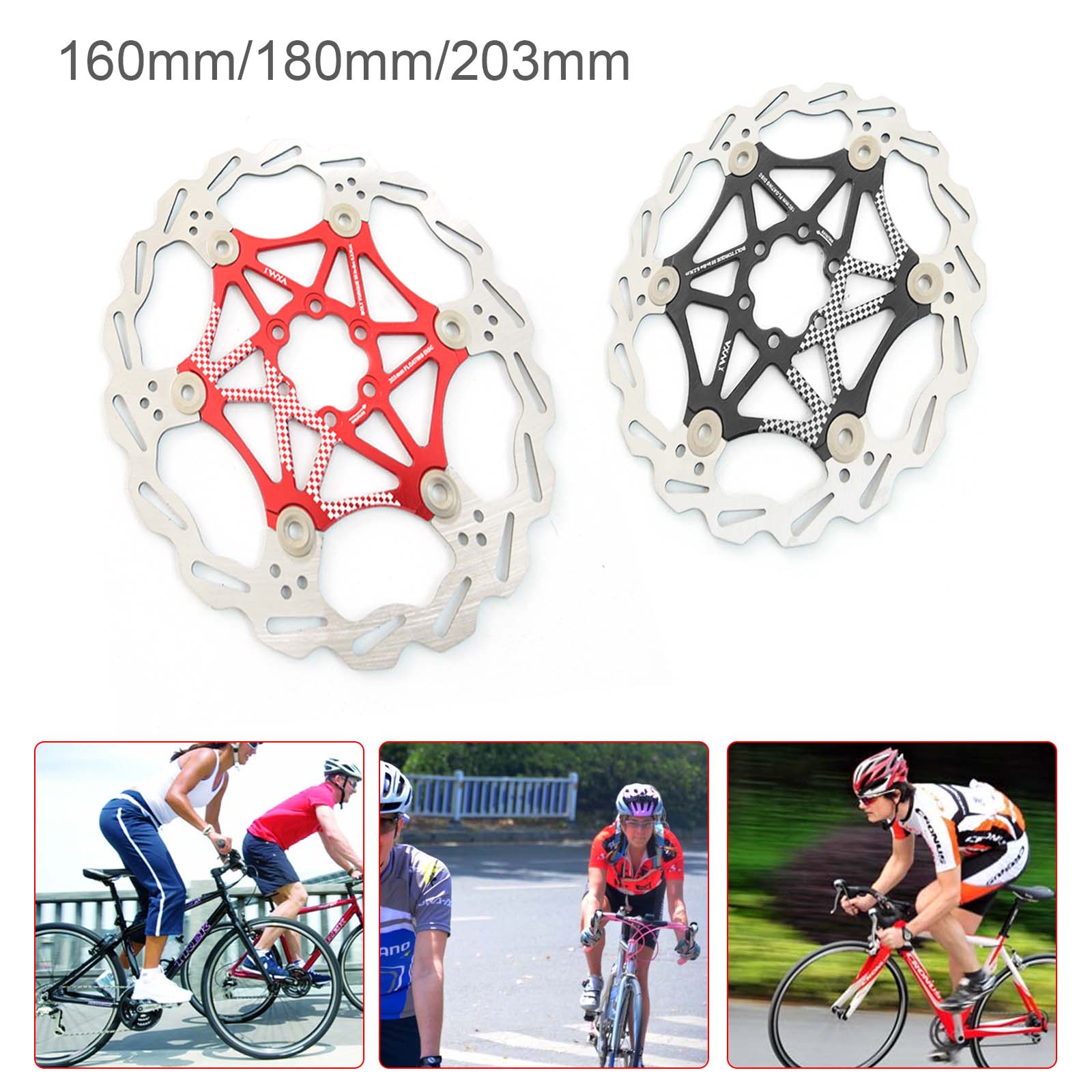 Bike Remschijven Warmteafvoer Drijvende Rotor Ultralight Float Disc Pad 160Mm 180Mm 203Mm Mtb Fiets schijfrem Pad