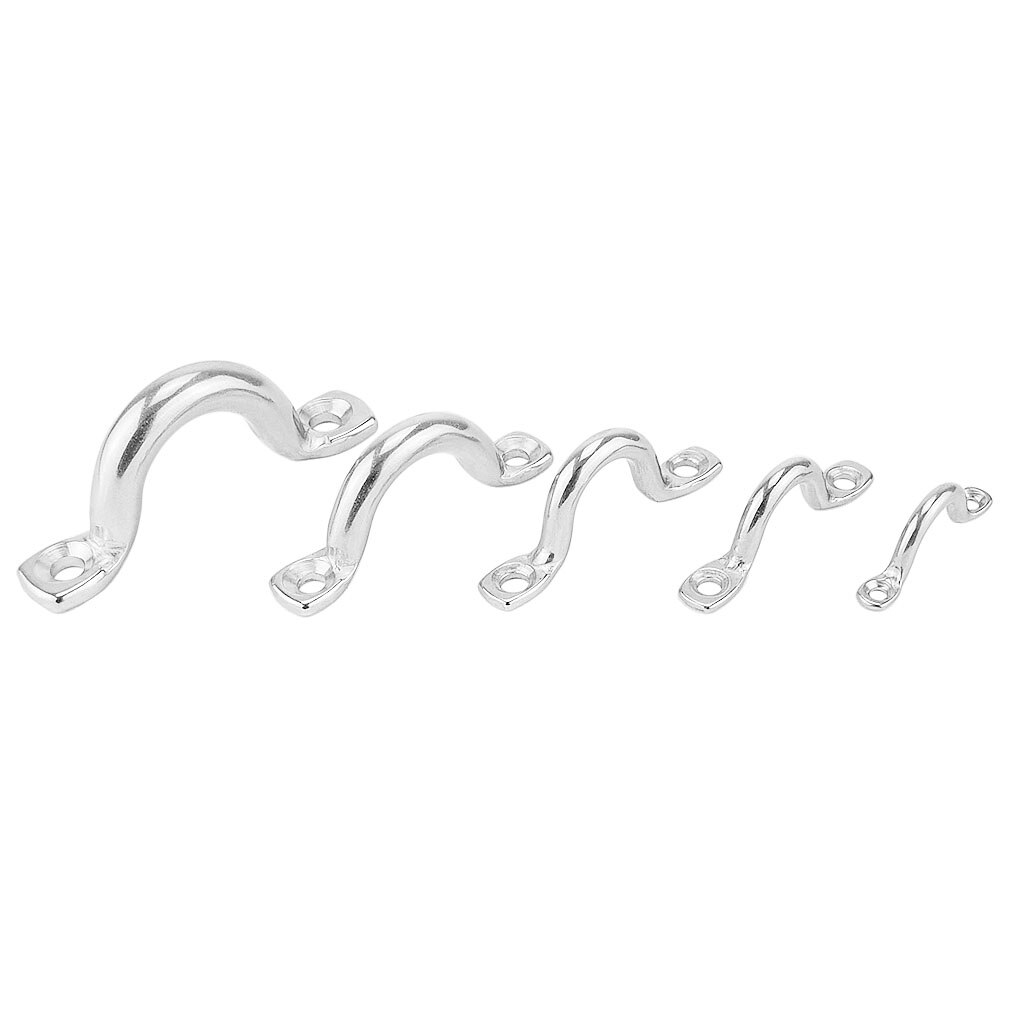 Stainless Steel 316 Bimini Boat Top PAD EYE Straps Tie Down Kayak Deck Loops Tie Down Anchor Point footman's loo marine hardware