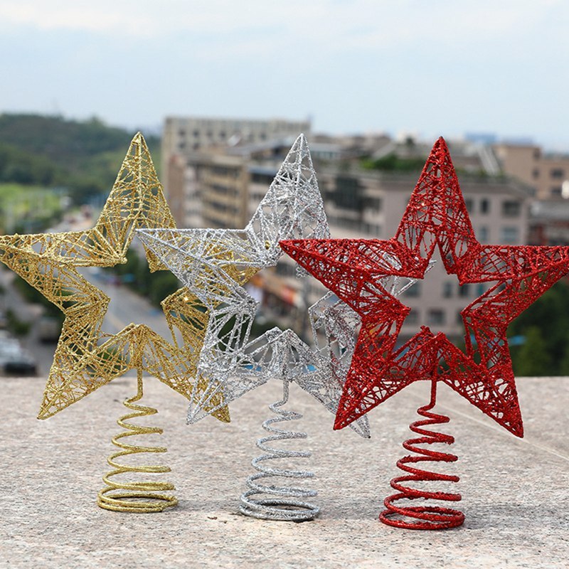 Kerstboom Ster Boom Topper Xmas Boom Decoratie Ijzeren Decoratie Props 5 Point Star Xmas Christmas Decor Voor Thuis