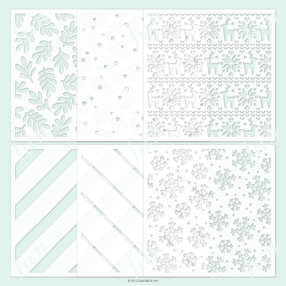 Joyful and Merry Christmas Metal Cutting Dies Clear Stamps Scrapbooking Icons Stencil Pack Album DIY Embossing Craft