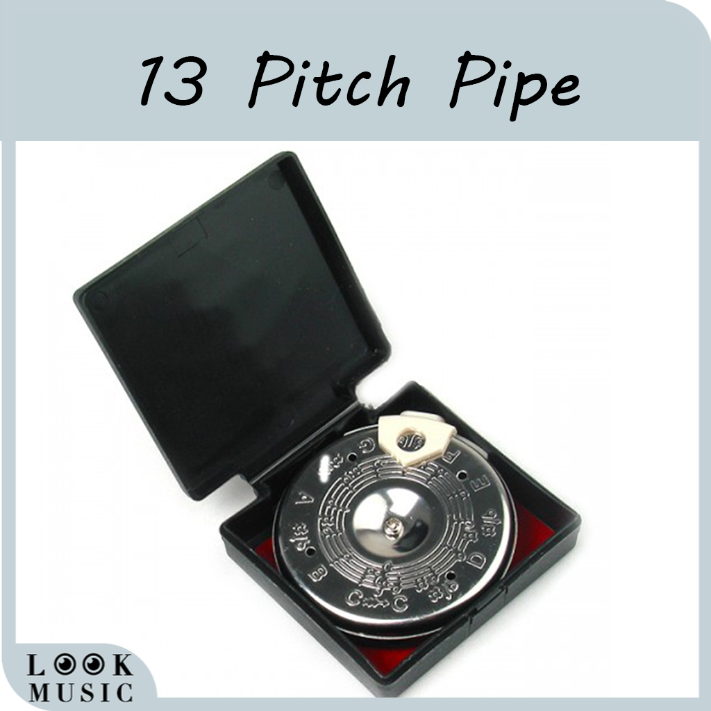 Guitar Tuner With Case 13 Tone Note Key Chromatic C-C Pitch Pipe with Case Guitar Tuner Tuning Bass Guitar Tuner Pitch Pipe