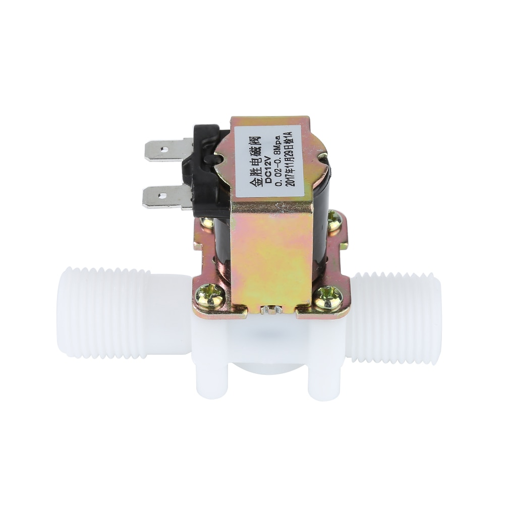 DC 12V Electric Solenoid Valve Normally Closed N/C Water Inlet Flow Switch GT5 Magnetic Water Air Normally Closed