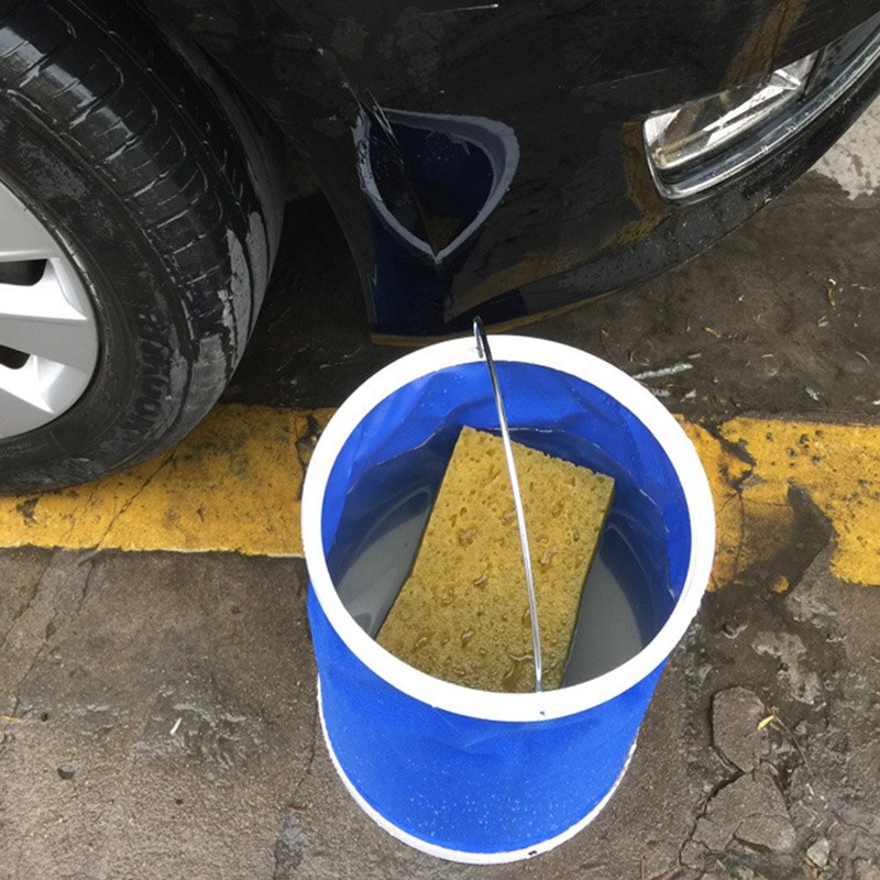 Cubo plegable a prueba de agua es conveniente respetuoso con el medio ambiente resistente al desgaste plegable cubo para coche de mantenimiento de lavado de coche cubo portátil