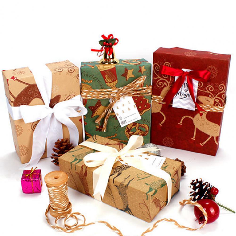Papeles para envolver dulces, 8 estilos, 10 piezas, elementos de Navidad, prácticos, ecológicos para niños