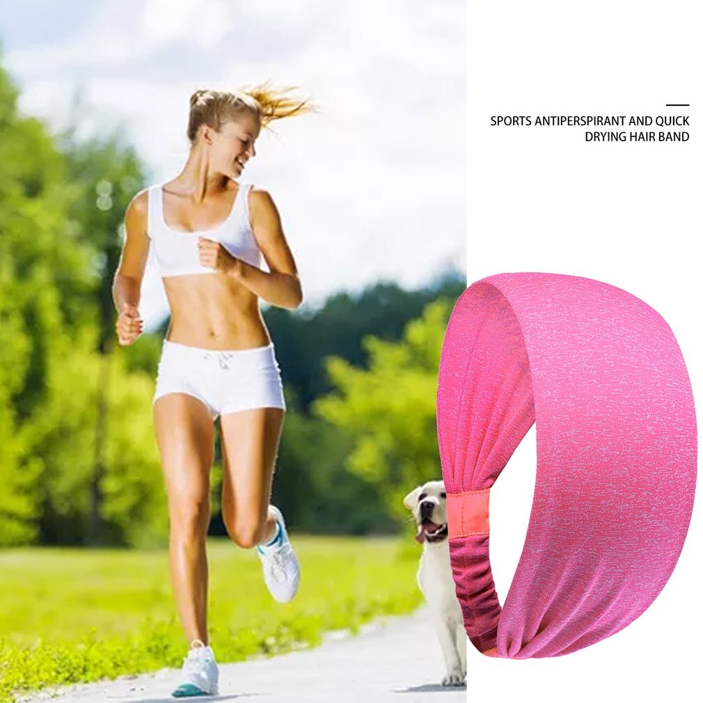 Vrouwen Sport Yoga Haarband Anti-transpirant Tulband Sneldrogende Zweetband Haarband Running Fitness Hoofdband