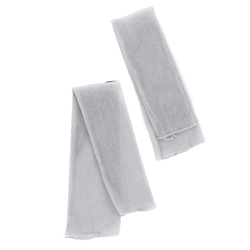 Dames ijs zijde mesh vingerloze lange mouwen armwarmers cover geometrische strepen bloemen maan bedrukt uv-bescherming rijden half fi: 10