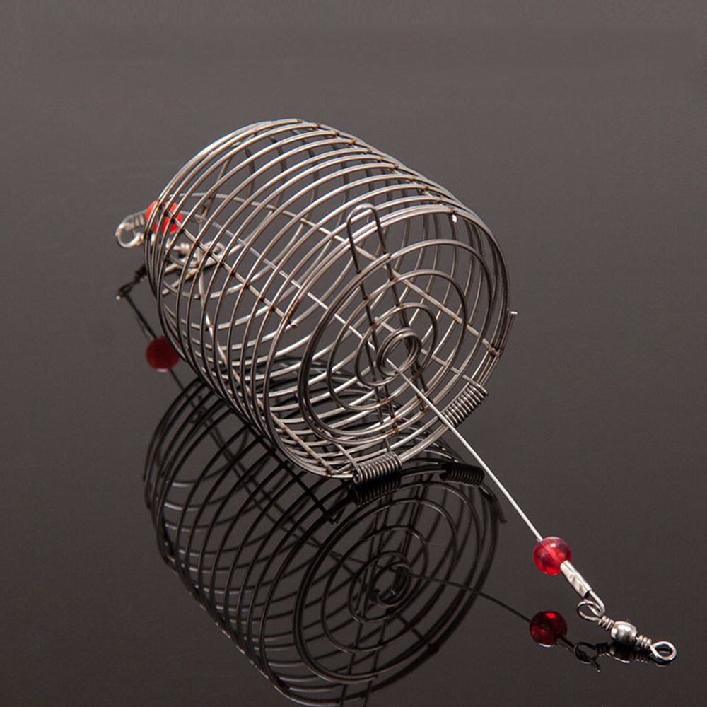 Liten fällhållare fiskbete dragburar fiskebete bur fiskematare betekorg