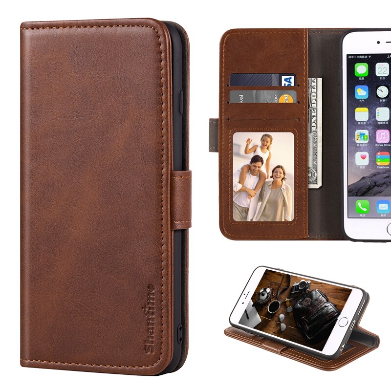 Funda con tapa para Huawei P8 Max, funda de negocios de cuero de lujo con imán, billetera, funda para teléfono Huawei P8 Max: Dark brown