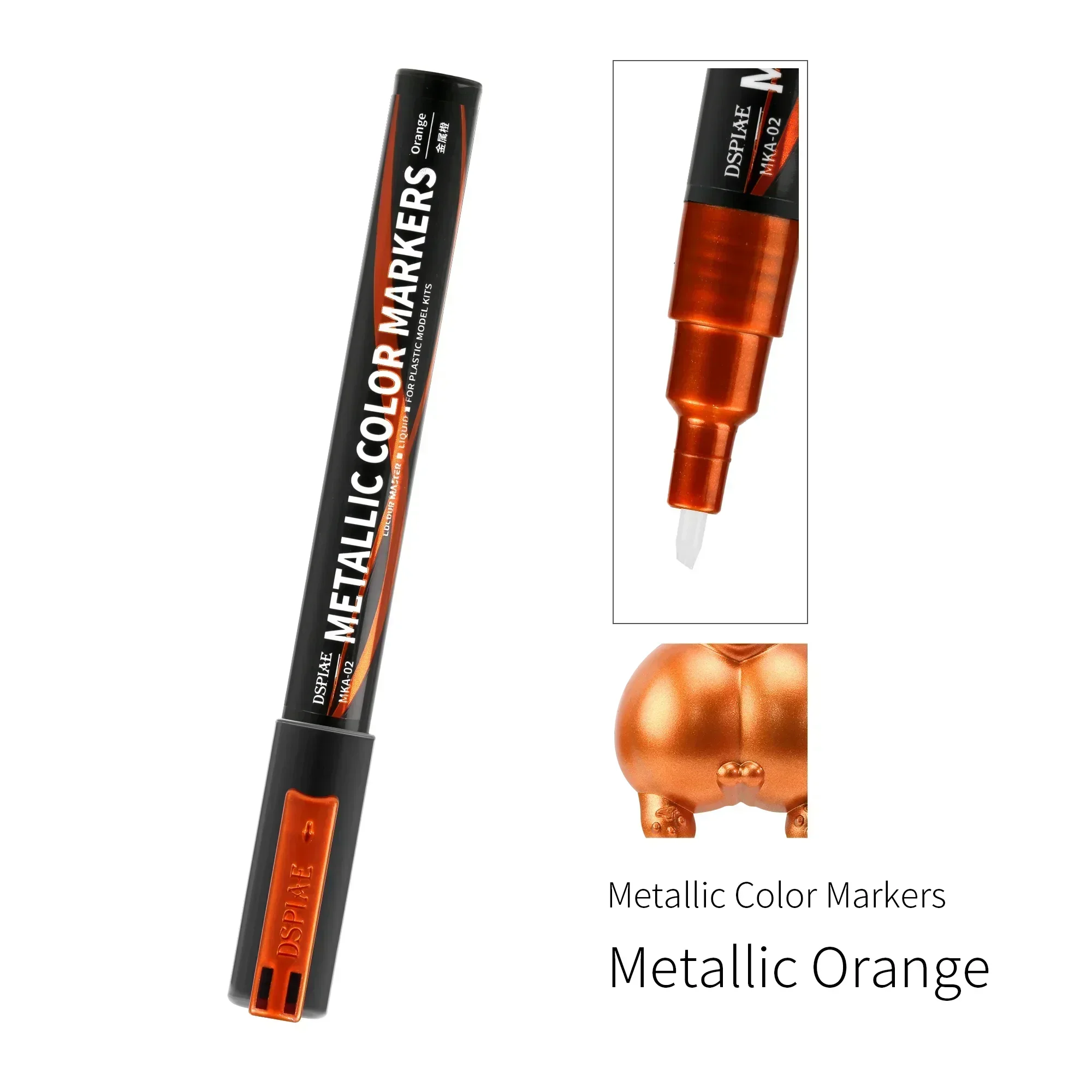 DSPIAE MKA-Stylo pinceau super métallique pour modèle Gundam Mech, 12 couleurs, tête souple à base d'eau, respectueux de l'environnement exécutif: Vert, Violet