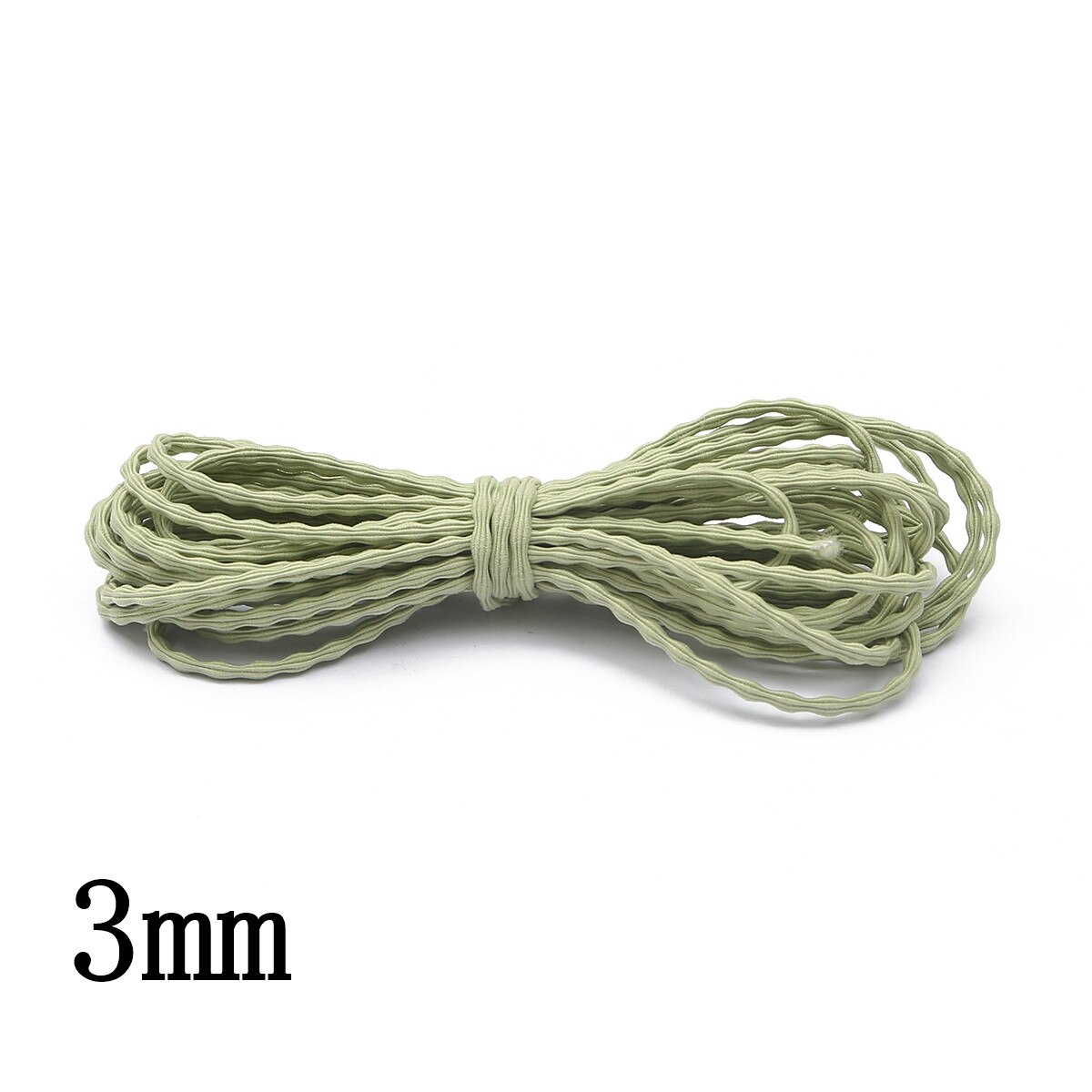 5 M/zak 3Mm Ronde Elastische Bands Naaien Cord Touw Rubber Band Stretch Lijn Draad Diy Kleding Kledingstuk Naaien Accessoires: Green 3mm